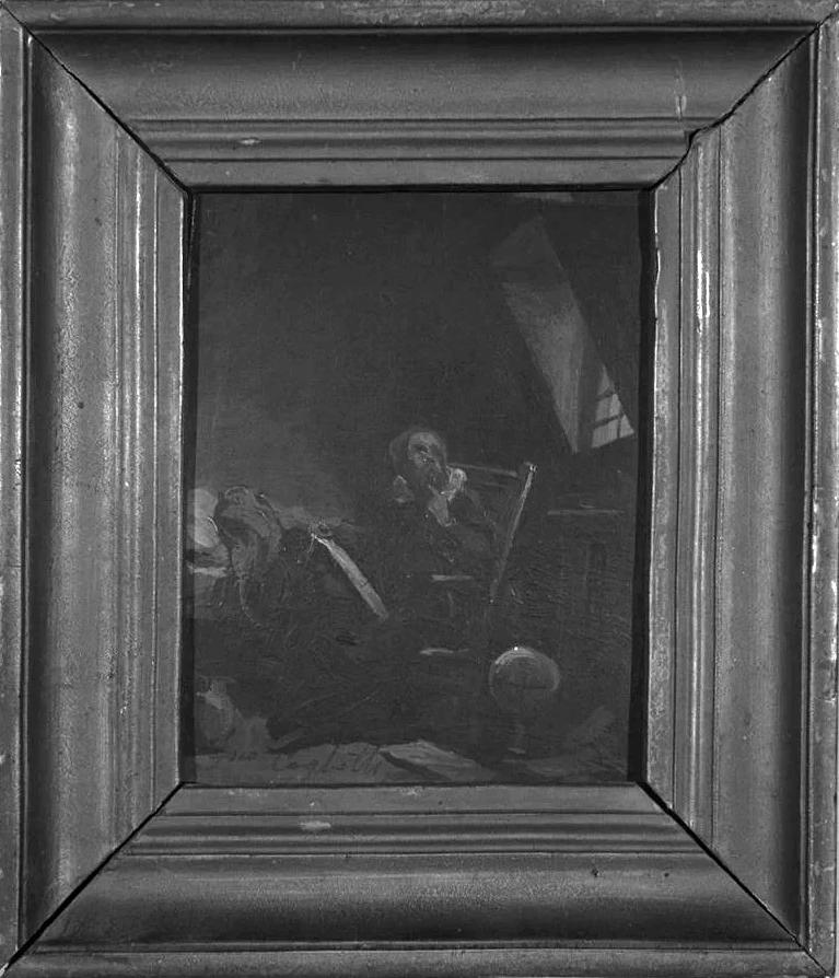 Scienziato in un interno - Pinacoteca Civica, Gipsoteca Uno Gera, Ripatransone, Ascoli Piceno